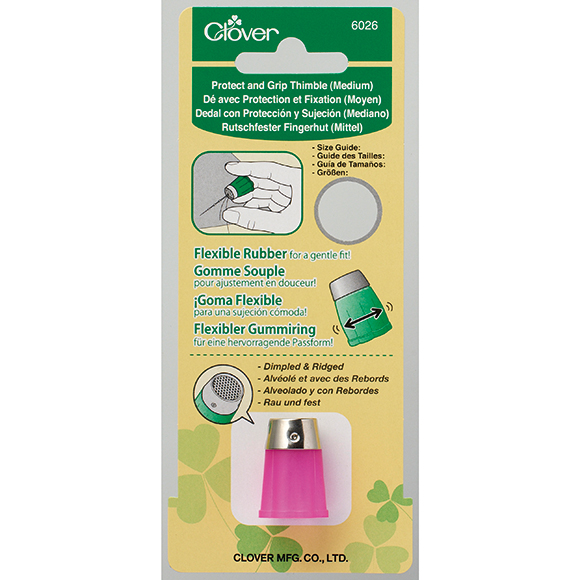 Clover 6026 Protect and Grip Thimble Silicone Pink Medium v.1 Every Sewer Needs Australia