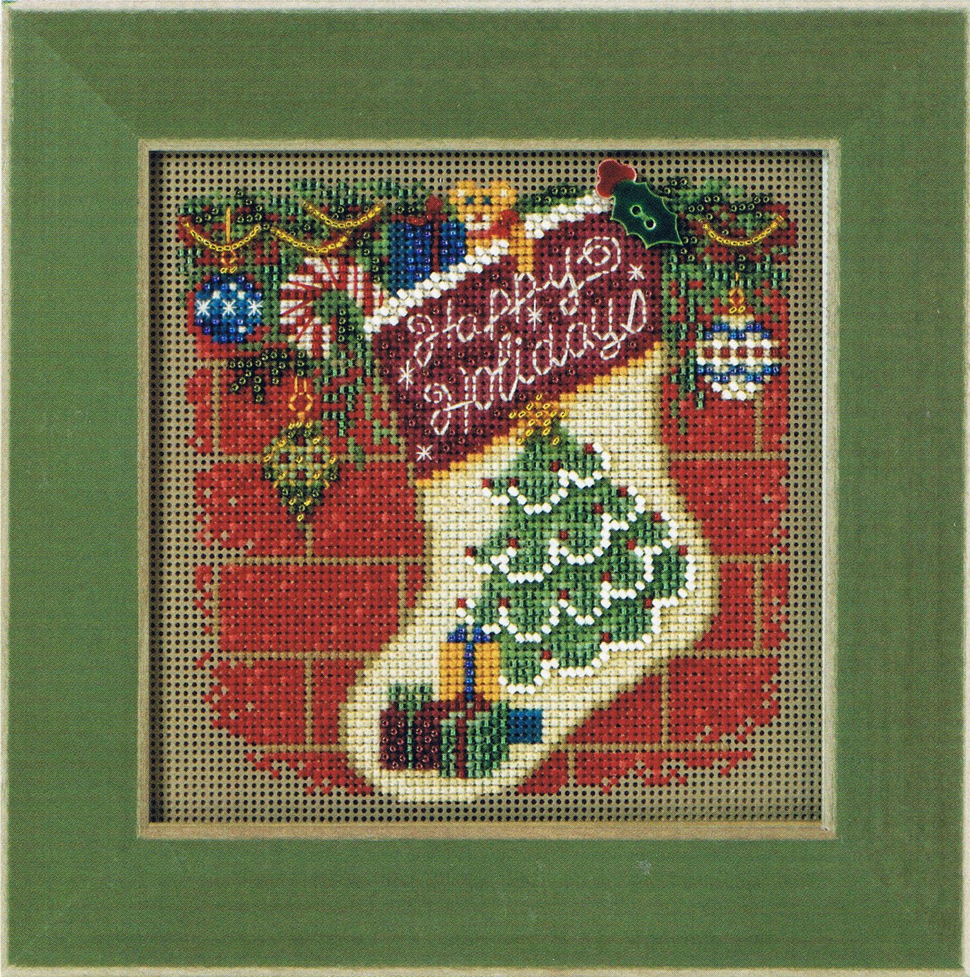 Kits _ Patterns Mill Hill Winter Series MH14-1305 Holiday Stocking Every Sewer Needs Australia