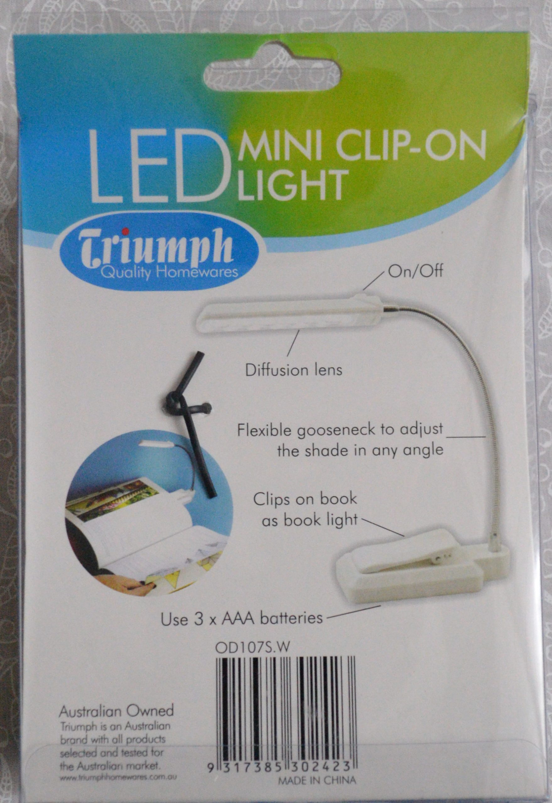 Triumph OD107S.W LED Mini Clip-on Lamp v.3 Every Sewer Needs Australia